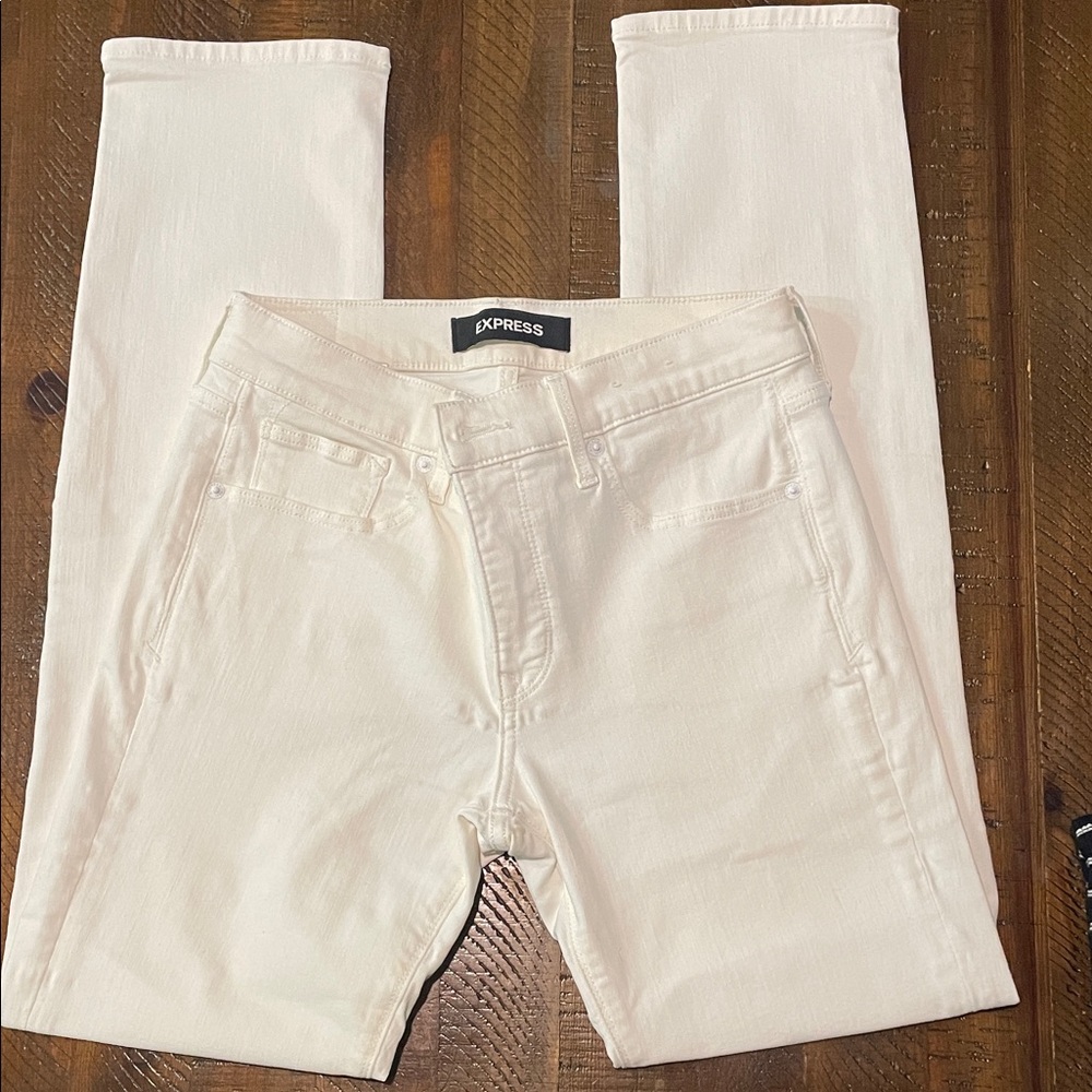 Express Women's Off-White Skinny Jeans